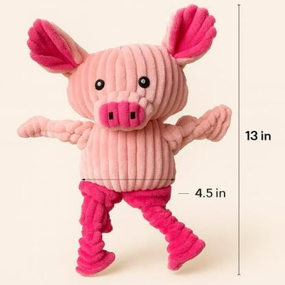 Jalousie Plush Toys Assortment Value Bundle Puppy Pet Mutt Squeak Toy for Medium Large Dogs (5 Pack Knotted) - Image 5