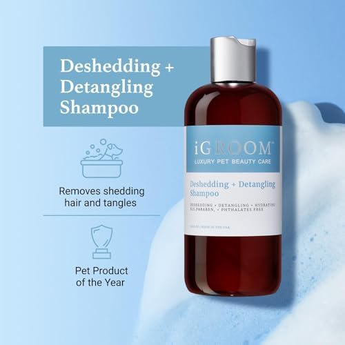 iGroom Deshedding & Detangling Dog Shampoo, Luxury Pet Beauty Care, Loosen Tangles + Unwanted Undercoat, Adds Shine + Volume, Made in USA (16 OZ) - Image 2
