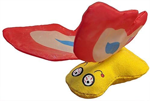 Yeowww! Duckyworld 100% Organic Flower Leaf Catnip Cat Toy Butterflies (1 Toy, Red) by YeowwwCatnip