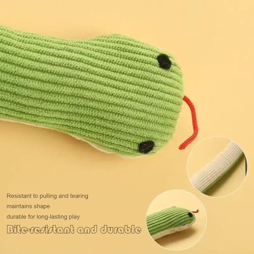 Interactive Catnip Snake Toy, Crinkle Plush Teaser for Cats & Small Dogs - Image 4