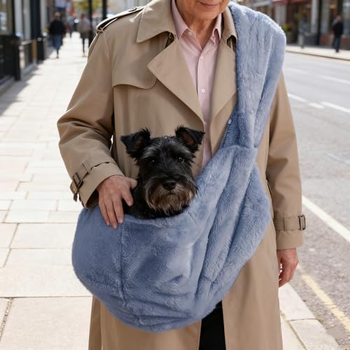 Cat Carrier Slings Soft Puppy Carrying Bag for Outdoor Travel Pet Boby Holder Hands Free for Small Dogs Kittens, Dark Grey - Image 6