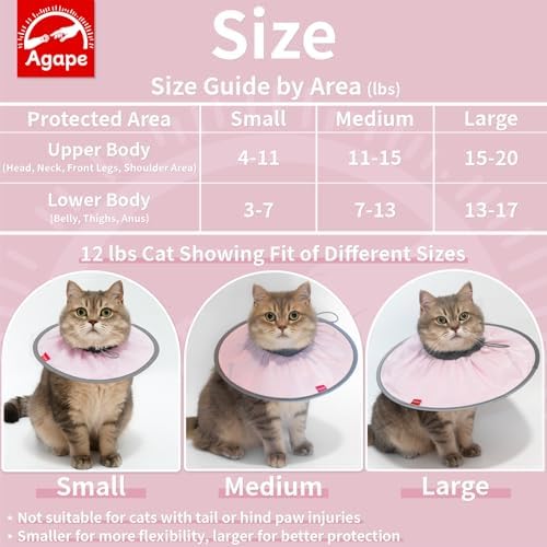 Agape Summer Soft Cat Cone, Lightweight Collar to Stop Licking & Scratching - Image 5