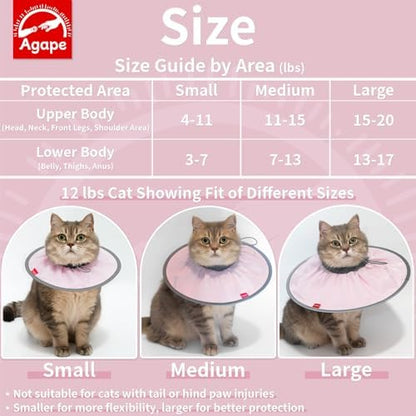 Agape Summer Soft Cat Cone, Lightweight Collar to Stop Licking & Scratching - Image 4