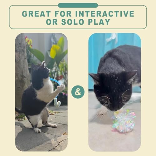 Catnip Chew Ropes Toy, Cat Crinkle Balls, Cat Chew Toy for Teeth Cleaning, Interactive Cat Toys for Indoor Cats, for All Cat Breeds (5 Pack) - Image 5