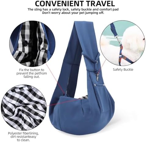 Dog and Cats Carrier Sling, Puppy Small Pet Carrier with Storage Pocket - Image 4