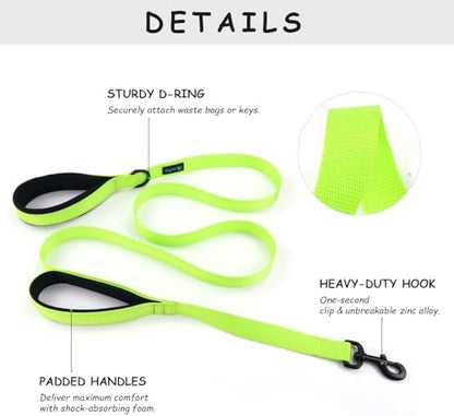Wagtime Club Heavy Duty Double Handle Dog Leash for Large Medium Small Dogs - Image 2