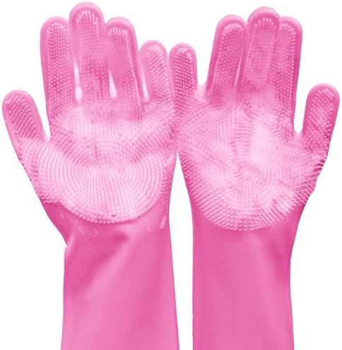 Silicone Pet Grooming Gloves Dog Washing Gloves for Bathing Massaging by Yintoper