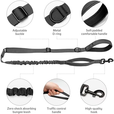 Forestpaw Tactical Dog Leash for Large Dogs, Black, 4-5FT - Image 5