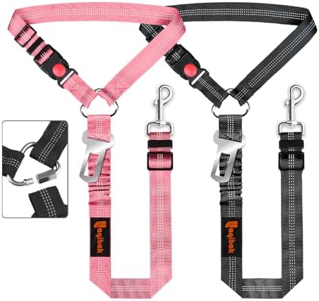 Laqibak Removable Dog Seat Belt Harness for Car, 3 in 1 Pet Seatbelt Leash by laqibakProductcollection
