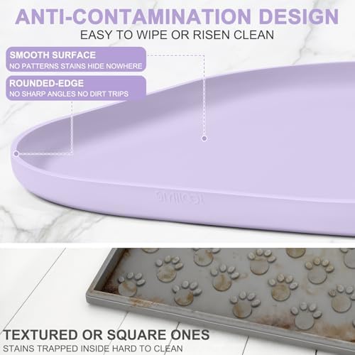 SMILOOL Waterproof Silicone Pet Food Mat with Raised Edge for Dog & Cat - Image 5