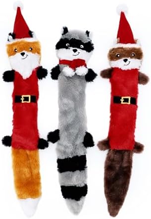 ZippyPaws Skinny Peltz for Medium and Large Dogs - Holiday 3-Pack by ZippyPaws