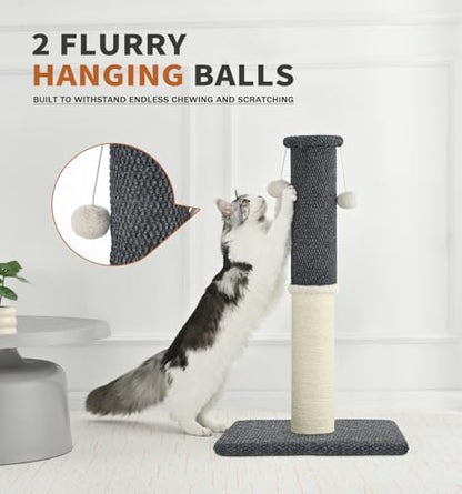 Made4Pets Cat Scratching Post with Sisal & Carpet for Indoor Cats, 23.6" - Image 7