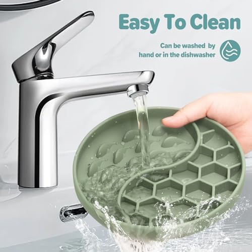 Slow Feeder Dog Bowl, Pet Puzzle Dish w/Suction Cup, Small Medium - Image 6