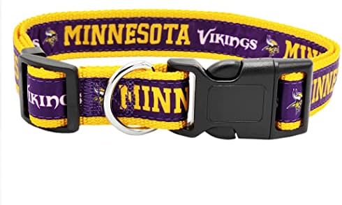 Pets First NFL Minnesota Vikings Licensed PET COLLAR, Extra Large - Heavy-Duty, Strong, and Durable Dog Collar. Available in 31 Football Teams and 4 Sizes by PETSFIRST