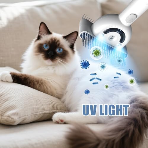 Double-Sided Pet Deshedding Dematting Comb, Steam Brush with 2 Spray Levels - Image 6