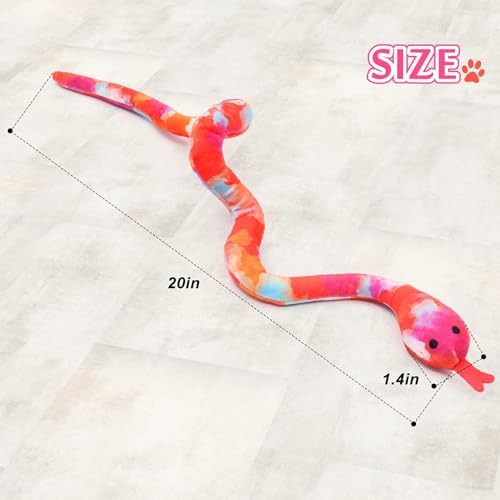CiyvoLyeen Plush Snake Catnip Toys for Indoor Cats 3 Pack - Image 3