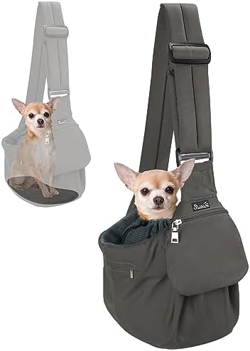 SlowTon Pet Carrier, Hard Bottom Support & Adjustable Padded Shoulder Strap by SlowTon
