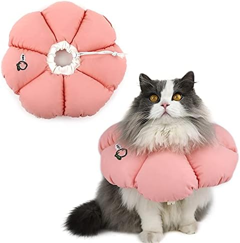 HiDREAM Cat Cone Collar,Cute Waterproof Elizabethan e Collar for Cats,Anti-Bite Lick Wound Healing Safety Cat Recovery Collar,All-Season Style by HHIDREAM