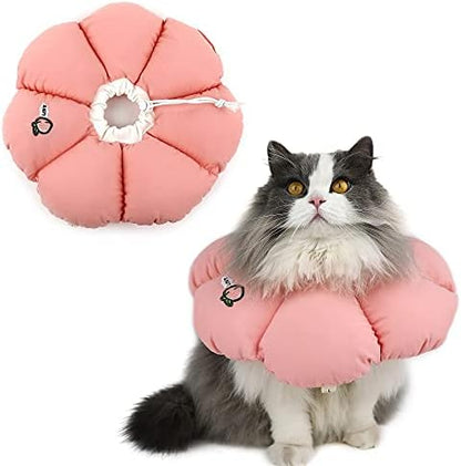 HiDREAM Cat Cone Collar,Cute Waterproof Elizabethan e Collar for Cats,Anti-Bite Lick Wound Healing Safety Cat Recovery Collar,All-Season Style by HHIDREAM