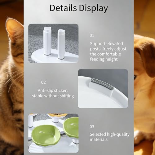 Elevated Cat Bowls, Raised Cat Dishes for Food and Water, Pet Food Bowls - Image 6