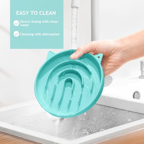 Coomazy Slow Feeder Cat Bowl Silicone Pet Puzzle Feeder for Slow Eating - Image 6