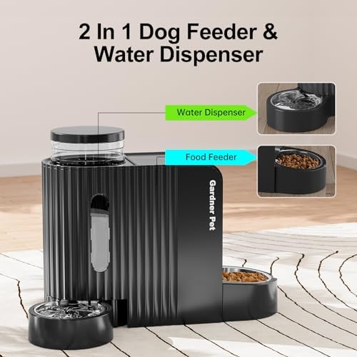 Gravity Automatic Cat Feeder, Water & Food Dispenser Set, Stainless Bowls - Image 2