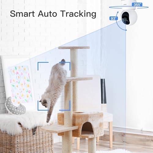 ARENTI 4MP Pet Camera P2Q 2PC, 5G WiFi 6 Indoor Security Cameras, Free App - Image 6
