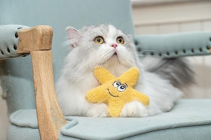 Interactive Catnip Cat Plush Toy, Ocean Theme, 5'', for All Breed Size Cats (Starfish) - Image 4
