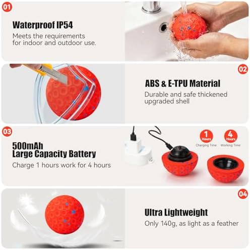 Interactive Dog Toys, Chew-Proof Dog Ball for Aggressive Chewers - Image 4