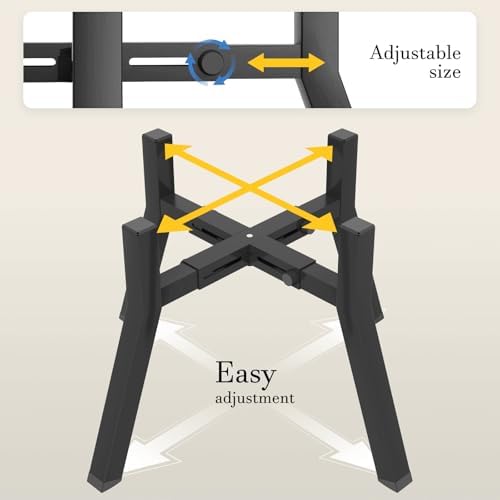 Dog Bowl Stand for Medium & Large Dogs, Adjustable Width 7-10.6" Raised Dog Food Stand, 11 inch Tall Elevated Single Holder, Black (Bowl Not Included) - Image 5