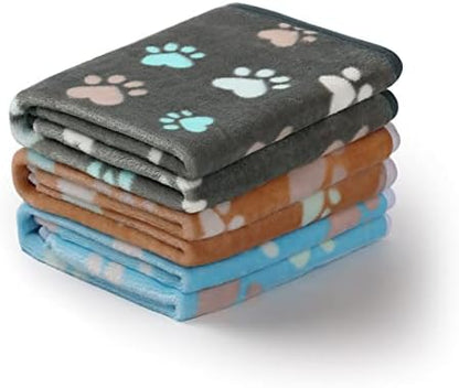 Luciphia Dog Blanket 3 Pack, Soft Cozy Fleece Throw for Puppy Cat,41"x31" by luciphia