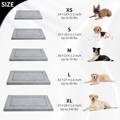 Dog Bed for Crate, Small Dog Crate Beds, Washable Pet Bed Mat Kennel Pad - Image 5