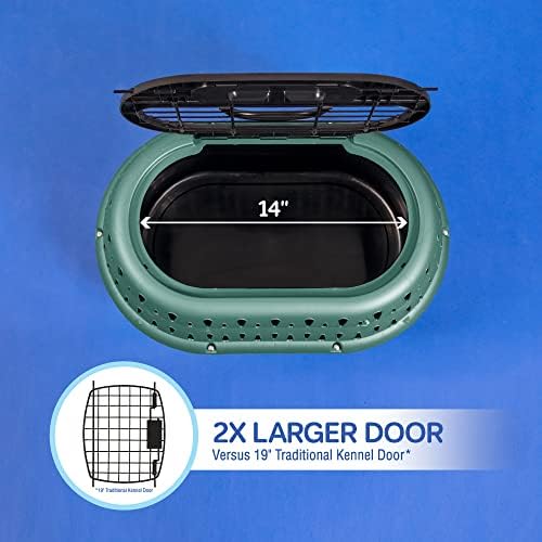 Petmate Top Load Plastic Cat Kennel, One-Door, 19in, Purple - Image 5
