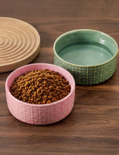 Ceramic Dog Bowls, 6.5inch Dog Food Bowls Water Bowl Dishes for Middle and Small Size Dogs, Pet Plates for Food, Pink - Image 6
