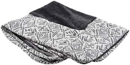 Furhaven Replacement Dog Bed Cover Plush & Southwest Kilim Décor Sofa-Style, Machine Washable - Boulder Gray, Jumbo Plus (XX-Large) by FurHaven