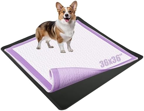 Dog Pee Pad Holder - Fits Up to 36” x 36” Pee Pad - 1 Pack - Black by Skywin