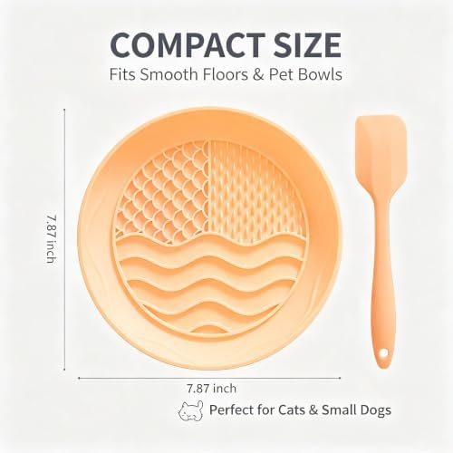 2 Pack Dogs Cats Lick Mat, Silicone Slow Feeder with Suction Cups - Image 2
