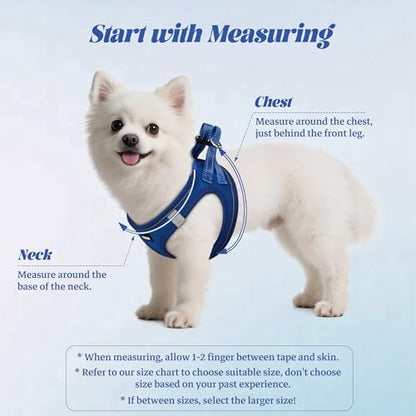 No Pull Dog Puppy Harness and Leash Set Reflective Mesh Vest Small - Image 2