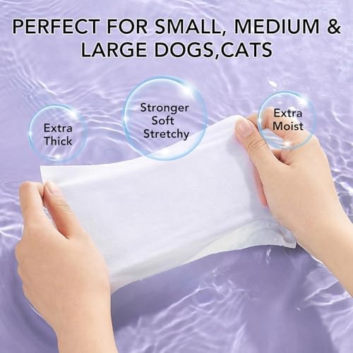 FURWEY 400PCS Pet Wipes for Dogs, Clean Paws and Butt Ears Eyes, 8x8 Inch - Image 4