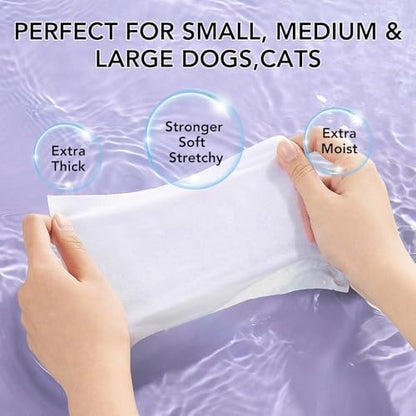FURWEY 400PCS Pet Wipes for Dogs, Clean Paws and Butt Ears Eyes, 8x8 Inch - Image 4