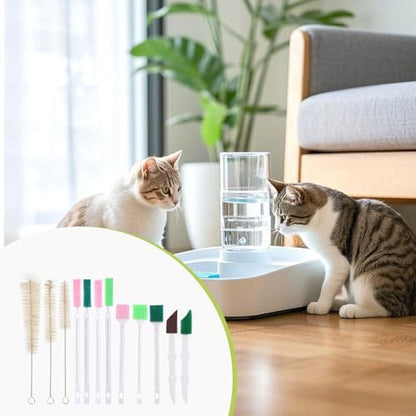 Pet Water Fountain Cleaning Brush Dog Cat Water Fountain Cleaning Sponge Pet Drinking Dispenser Cleaning Kit Fit Most Pet Water Dispensers (14 Pcs) - Image 3