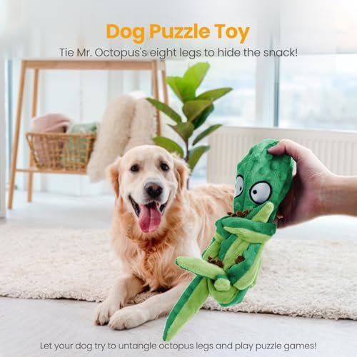 HGB Squeaky Dog Toys No Stuffing Octopus Crinkle for Large Medium Small Dog - Image 5