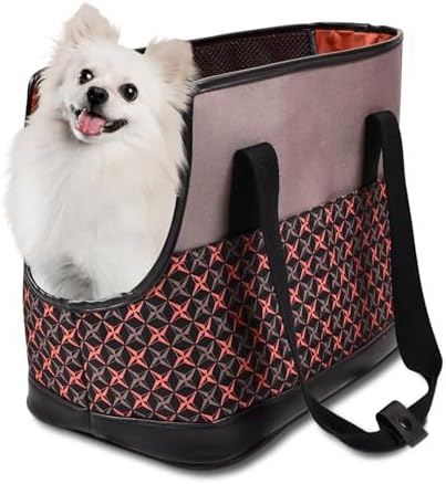 Dog Purse Carrier for Small Dogs, Soft-Sided Tote Bags with Pocket by GOOPAWS