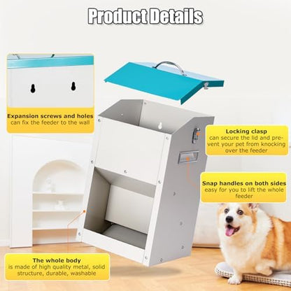 PKNYBZN Automatic Dog & Cat Feeder, 14L Outdoor Gravity Dog Feeder Use - Image 3