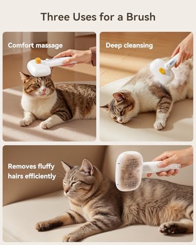 ROJECO 3-in-1 Pet Steam Brush,Spray Hair Removal Detangling Comb - Image 5