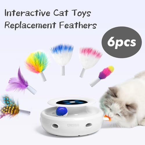 ORSDA 6PCS Feathers Replacement and Soft Furry Accessories ONLY Fits Cat Toys, Interactive Toys for Indoor Cats-NOT fits for Other Brand Toys - Image 3