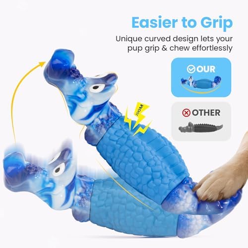 HGB Dog Chew Toys for Aggressive Chewers, Tough Squeaky Dog Toy - Image 2
