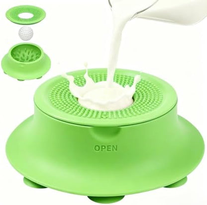 Dog Lick Bowl with Rolled Ball,Slow Feeder Dog Bowl Small Breed-Green by Unknown