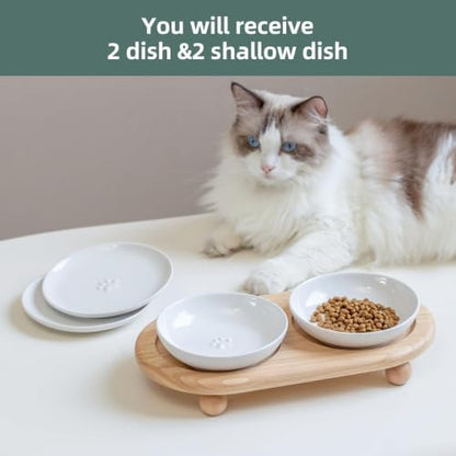 Havniva Elevated Cat Bowls, Cat Food and Water Bowl Set, Ceramic Cat Bowl - Image 6
