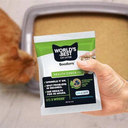 World's Best Cat Litter Boosters Health Check-in, 12g Packet, Pack of 2 - Image 3